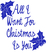 Vel Strijkletters All I Want For Christmas Flex Middel Blauw - afb. 2