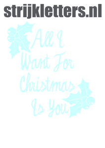 Vel Strijkletters All I Want For Christmas Flex Baby Blauw - afb. 1