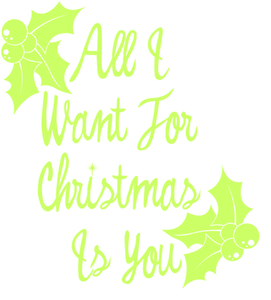 Vel Strijkletters All I Want For Christmas Flock Anijs - afb. 2