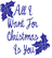 Vel Strijkletters All I Want For Christmas Flock Azure Blauw - afb. 2