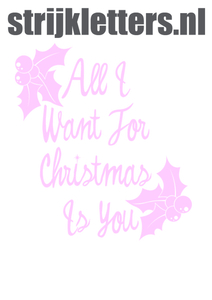 Vel Strijkletters All I Want For Christmas Flex Baby Rose - afb. 1