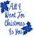 Vel Strijkletters All I Want For Christmas Flock Kobalt Blauw - afb. 2