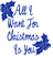Vel Strijkletters All I Want For Christmas Glitter Royal Blue - afb. 2