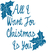 Vel Strijkletters All I Want For Christmas Glitter Blue - afb. 2