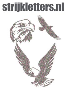 Vel Strijkletters Arend Glitter Regenboog Multicolor 453 - afb. 1