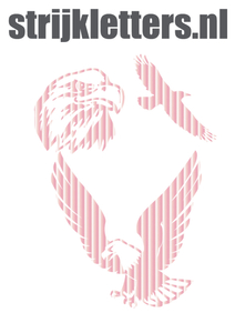Vel Strijkletters Arend Mirror Roze - afb. 1