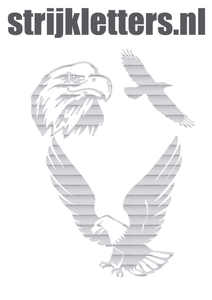 Vel Strijkletters Arend Glitter Rainbow White 488 - afb. 1