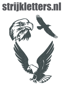 Vel Strijkletters Arend Glitter Grey Glitter 459 - afb. 1