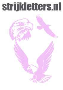Vel Strijkletters Arend Glitter Neon Purple 480 - afb. 1