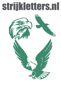 Vel Strijkletters Arend Glitter Emerald Glitter 427 - afb. 1