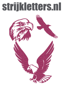 Vel Strijkletters Arend Glitter Pink Glitter 457 - afb. 1