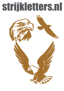 Vel Strijkletters Arend Glitter Dark Gold 429 - afb. 1