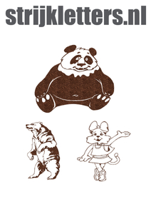 Vel Strijkletters Beren Glitter Brons Glitter 452 - afb. 1