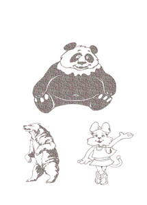 Vel Strijkletters Beren Glitter Regenboog Multicolor 453 - afb. 2