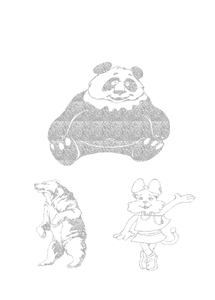 Vel Strijkletters Beren Glitter Silver 450 - afb. 2