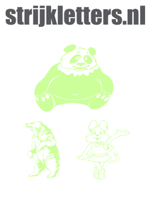 Vel Strijkletters Beren Glow in the Dark - afb. 1