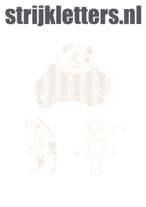 Vel Strijkletters Beren Glitter White Glitter 444 - afb. 1