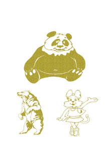 Vel Strijkletters Beren Glitter Gold Glitter 451 - afb. 2