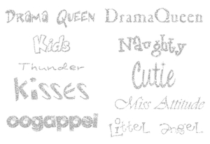 Vel Strijkletters Bijnamen Glitter Silver 450 - afb. 2