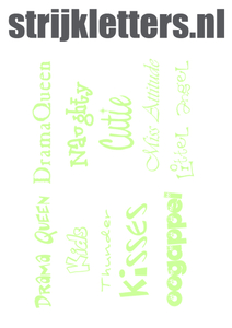 Vel Strijkletters Bijnamen Glow in the Dark - afb. 1