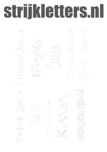 Vel Strijkletters Bijnamen Glitter White Glitter 444 - afb. 1