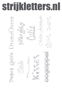 Vel Strijkletters Bijnamen Glitter Rainbow White 488 - afb. 1