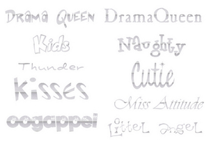 Vel Strijkletters Bijnamen Glitter Rainbow White 488 - afb. 2