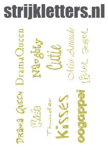 Vel Strijkletters Bijnamen Glitter Coronado Gold - afb. 1