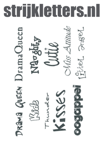 Vel Strijkletters Bijnamen Glitter Grey Glitter 459 - afb. 1