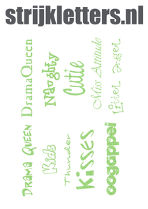 Vel Strijkletters Bijnamen Glitter Neon Green Glitter 447 - afb. 1