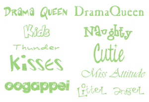 Vel Strijkletters Bijnamen Glitter Neon Green Glitter 447 - afb. 2