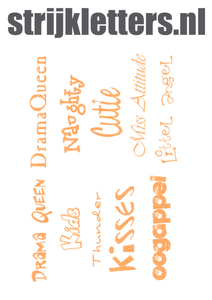 Vel Strijkletters Bijnamen Glitter Neon Orange Glitter 449 - afb. 1