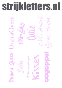Vel Strijkletters Bijnamen Glitter Neon Purple 480 - afb. 1