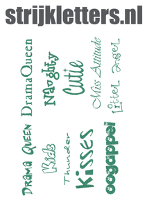 Vel Strijkletters Bijnamen Glitter Emerald Glitter 427 - afb. 1