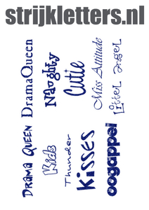 Vel Strijkletters Bijnamen Glitter Royal Blue Glitter 489 - afb. 1