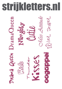 Vel Strijkletters Bijnamen Glitter Pink Glitter 457 - afb. 1