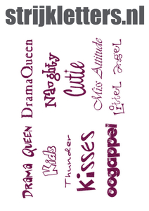 Vel Strijkletters Bijnamen Glitter Hot Pink Glitter 432 - afb. 1