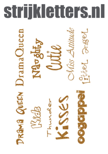 Vel Strijkletters Bijnamen Glitter Dark Gold 429 - afb. 1