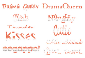 Vel Strijkletters Bijnamen Glitter Rainbow Coral Glitter ST - afb. 2