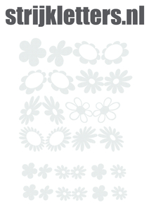 Vel Strijkletters Bloem Design Carbon Wit - afb. 1
