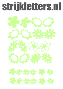 Vel Strijkletters Bloem Glow in the Dark - afb. 1