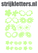 Vel Strijkletters Bloem Glow in the dark Glow in the Dark - afb. 1
