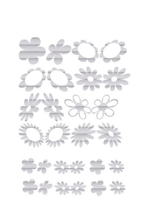 Vel Strijkletters Bloem Glitter Rainbow White 488 - afb. 2