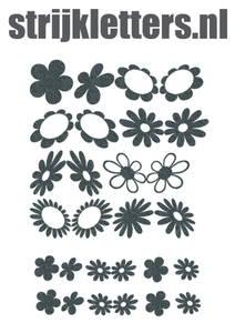 Vel Strijkletters Bloem Glitter Grey Glitter 459 - afb. 1