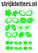 Vel Strijkletters Bloem Glow in the Dark Groen - afb. 1