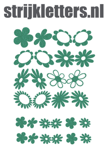 Vel Strijkletters Bloem Glitter Emerald Glitter 427 - afb. 1