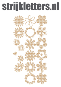 Vel Strijkletters Bloemen Design Leger Beige - afb. 1