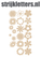 Vel Strijkletters Bloemen Design Leger Beige - afb. 1