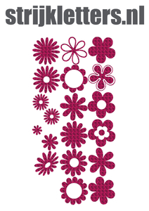 Vel Strijkletters Bloemen Design Zebra Roze - afb. 1