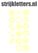 Vel Strijkletters Bloemen Flex Pastel Geel - afb. 1
